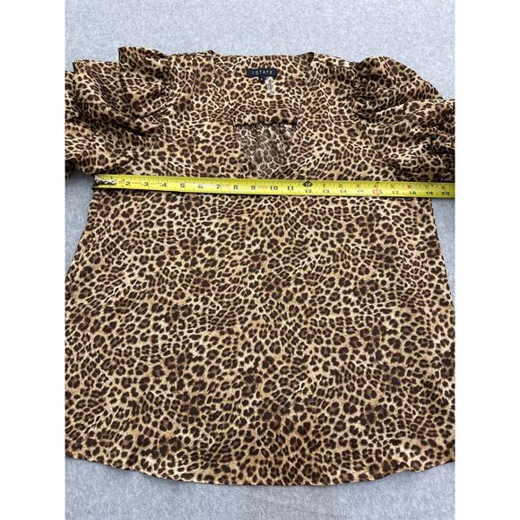 1.STATE Leopard Print Bubble Sleeve Blouse – Size Small - Picture 8 of 8